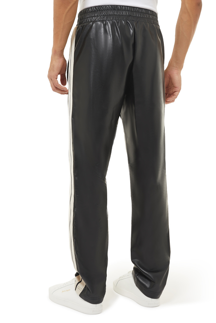 Leather-Effect Track Pants